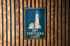 Dry Tortugas Lighthouse Metal Sign, Vintage Blueprint Style Lighthouse Wall Decor, Florida Keys Coastal Nautical Sign — photo 2