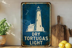 Dry Tortugas Lighthouse Metal Sign, Vintage Blueprint Style Lighthouse Wall Decor, Florida Keys Coastal Nautical Sign — photo 5