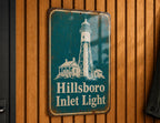 Hillsboro Inlet Light Lighthouse Metal Sign, Vintage Blueprint Style Coastal Nautical Wall Decor, Florida Lighthouse Sign — photo 5