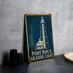Port Boca Grande Light Lighthouse Metal Sign Vintage Blueprint Style Coastal Nautical Wall Decor Florida Lighthouse Sign — photo 4