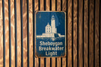 Sheboygan Breakwater Light Metal Sign, Vintage Blueprint Style Lighthouse Wall Decor, Lake Michigan Coastal Nautical Sign — photo 6
