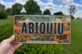 Abiquiu New Mexico Retro Style License Plate Souvenir Tag Southwestern Desert Town Travel Gift Decor — photo 1