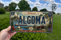 Algoma Retro Style License Plate, Algoma City Souvenir Auto Tag, Wisconsin Travel Plate, Vintage-Inspired Car Plate Decor — photo 1