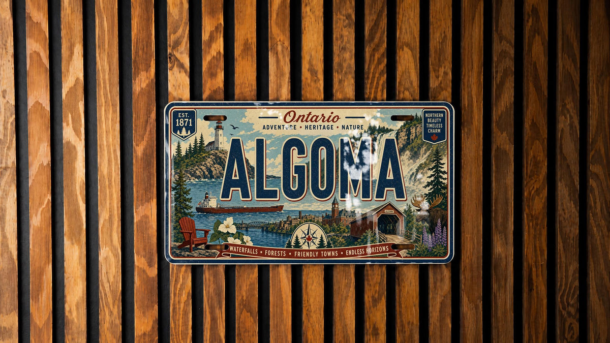 Algoma Retro Style License Plate, Algoma City Souvenir Auto Tag, Wisconsin Travel Plate, Vintage-Inspired Car Plate Decor — photo 4