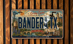 Bandera TX Retro Style License Plate, Bandera Texas Souvenir Car Tag, Hill Country Travel Theme Auto Plate — photo 2