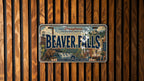 Beaver Falls Retro Style License Plate, Beaver Falls Pennsylvania Souvenir Auto Tag, Custom Name Personalized Vanity Plate — photo 1