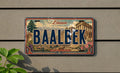 Baalbek Lebanon Retro Style License Plate Souvenir Tag, Roman Temple Ruins Landmark Travel Plate Decor — photo 1