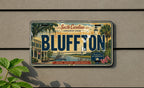 Bluffton Retro Style License Plate, Bluffton City Souvenir Tag, Bluffton Travel Keepsake Auto Plate Decor — photo 1