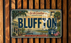 Bluffton Retro Style License Plate, Bluffton City Souvenir Tag, Bluffton Travel Keepsake Auto Plate Decor — photo 4