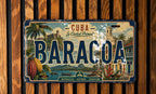 Baracoa Retro Style License Plate, Cuba Souvenir Car Tag, Baracoa City Name Plate, Travel Keepsake Auto Plate — photo 3