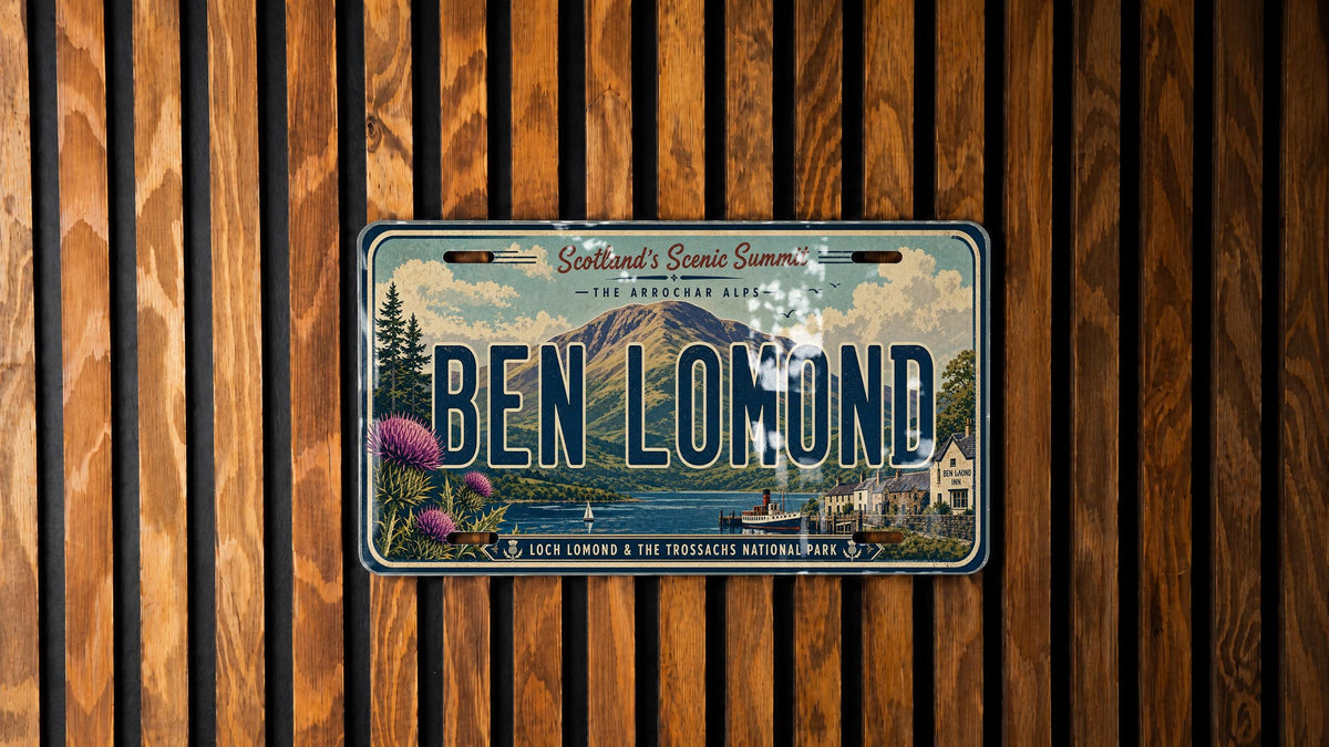 Ben Lomond Retro Style License Plate, Ben Lomond California Souvenir Car Tag, Mountain Town Travel Gift, Custom Name Plate — photo 3