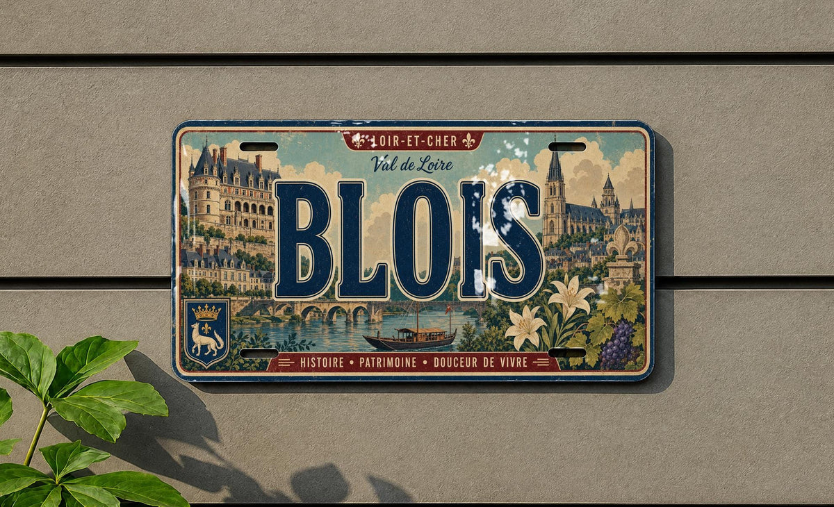 Retro Blois France License Plate Sign Souvenir Car Tag Home Garage Wall Decor Gift — photo 2