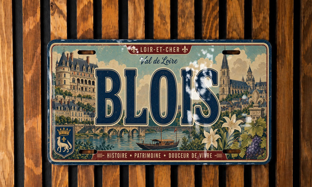 Retro Blois France License Plate Sign Souvenir Car Tag Home Garage Wall Decor Gift — photo 3