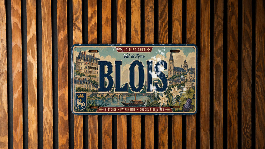 Retro Blois France License Plate Sign Souvenir Car Tag Home Garage Wall Decor Gift — photo 4