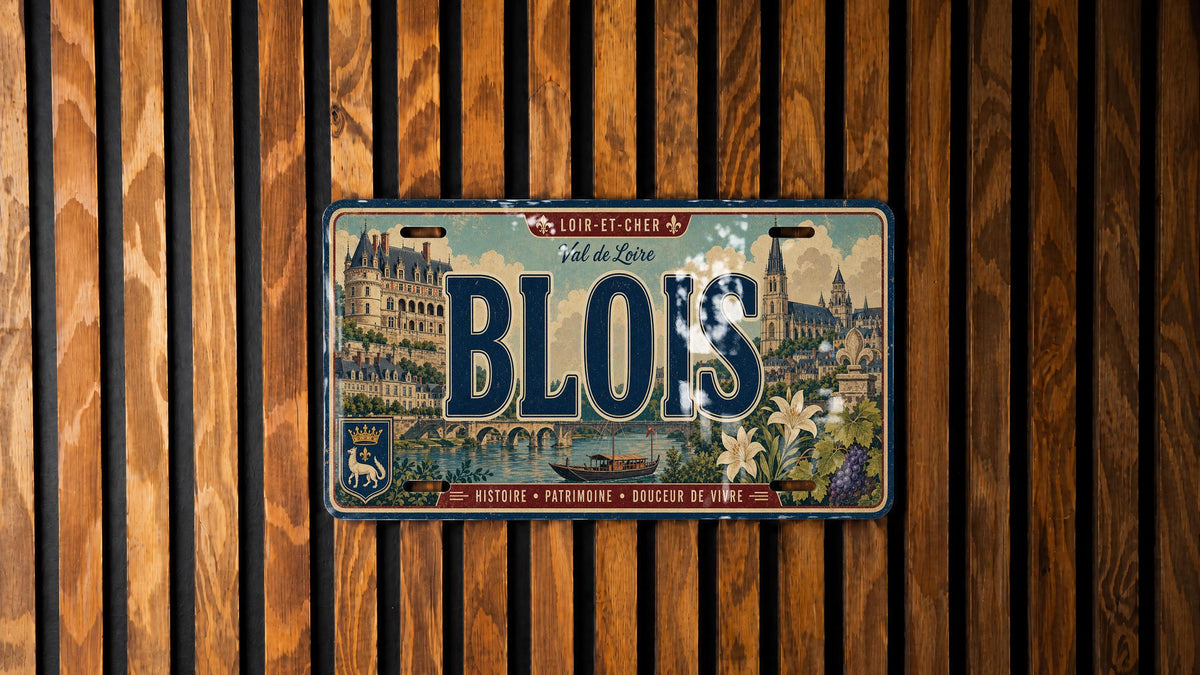 Retro Blois France License Plate Sign Souvenir Car Tag Home Garage Wall Decor Gift — photo 4