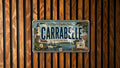 Carrabelle Florida Retro Style License Plate, Gulf Coast Souvenir Car Tag, Beach Town Travel Keepsake Plate — photo 1