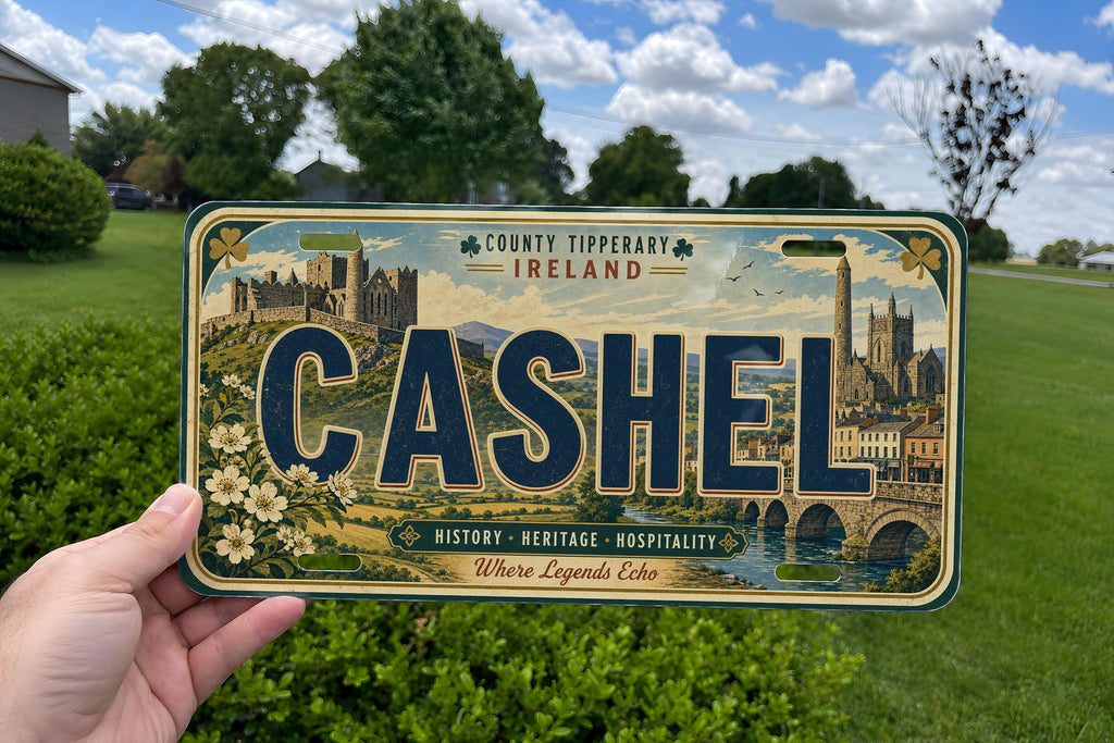 Cashel Retro Style License Plate, Cashel Ireland Souvenir Car Tag, Irish Town Travel Gift, Personalized Name Plate — photo 4