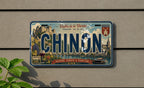 Chinon France Retro Style License Plate, Chinon Souvenir Car Tag, Loire Valley Travel Gift, French City Auto Plate Decor — photo 3