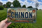 Chinon France Retro Style License Plate, Chinon Souvenir Car Tag, Loire Valley Travel Gift, French City Auto Plate Decor — photo 4