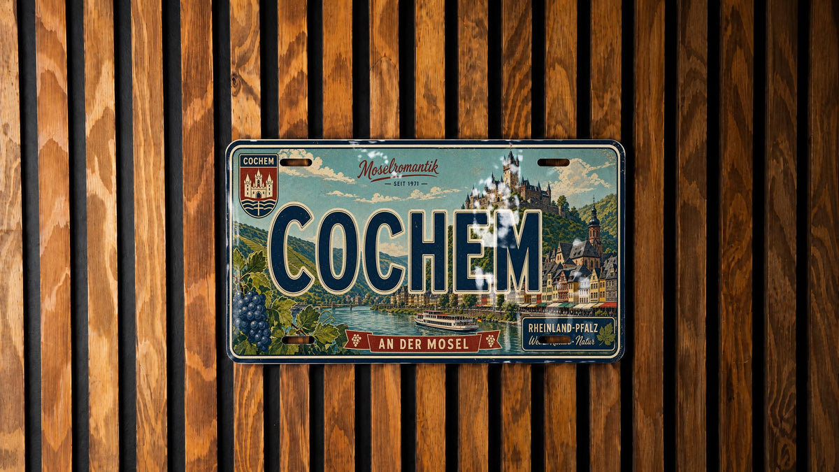 Cochem Germany Retro Style License Plate Souvenir Car Tag City Travel Gift Decorative Vanity Plate — photo 2