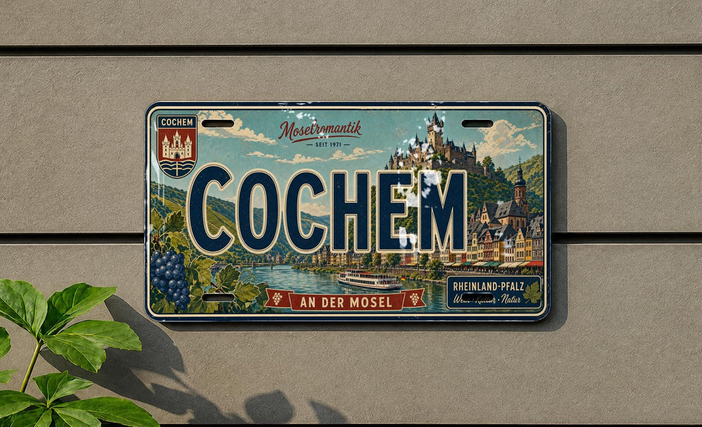 Cochem Germany Retro Style License Plate Souvenir Car Tag City Travel Gift Decorative Vanity Plate — photo 3