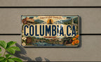 Columbia CA Retro Style License Plate, California Gold Rush Town Souvenir Tag, Historic Columbia State Park Plate — photo 3
