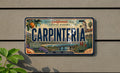 Carpinteria Retro Style License Plate, California Beach Town Souvenir Auto Tag, Coastal Travel Gift Car Plate — photo 1