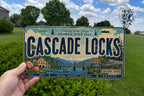 Cascade Locks Oregon Retro Style License Plate, Columbia River Gorge Souvenir Tag, Pacific Northwest Travel Gift — photo 2