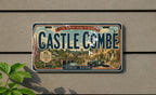 Retro Castle Combe License Plate, Castle Combe Village Souvenir Car Tag, Cotswolds England Travel Gift Plate — photo 1