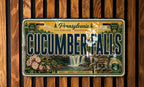 Cucumber Falls Retro Style License Plate, Ohiopyle State Park Waterfall Souvenir Tag, Pennsylvania Travel Gift — photo 4
