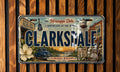 Clarksdale Retro Style License Plate, Mississippi Delta Souvenir Tag, Clarksdale MS Travel Gift, Blues Country Car Plate — photo 1