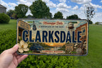 Clarksdale Retro Style License Plate, Mississippi Delta Souvenir Tag, Clarksdale MS Travel Gift, Blues Country Car Plate — photo 2