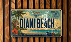 Diani Beach Kenya Retro Style License Plate Souvenir Car Tag Coastal Beach Destination Decor Gift — photo 3