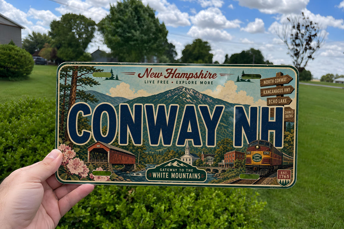 Retro Conway NH License Plate - Conway New Hampshire Souvenir Auto Tag Decor — photo 4