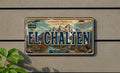 El Chalten Argentina Retro Style License Plate, Patagonia Travel Souvenir Tag, Mountain Hiking Adventure Car Plate — photo 1