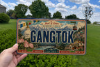 Gangtok Retro Style License Plate, Sikkim India Souvenir Car Tag, Travel Destination Novelty Plate, Gangtok Sign Plate — photo 1
