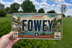 Fowey Retro Style License Plate, Fowey Cornwall Souvenir Car Tag, Coastal Town Name Plate, UK Travel Gift — photo 4