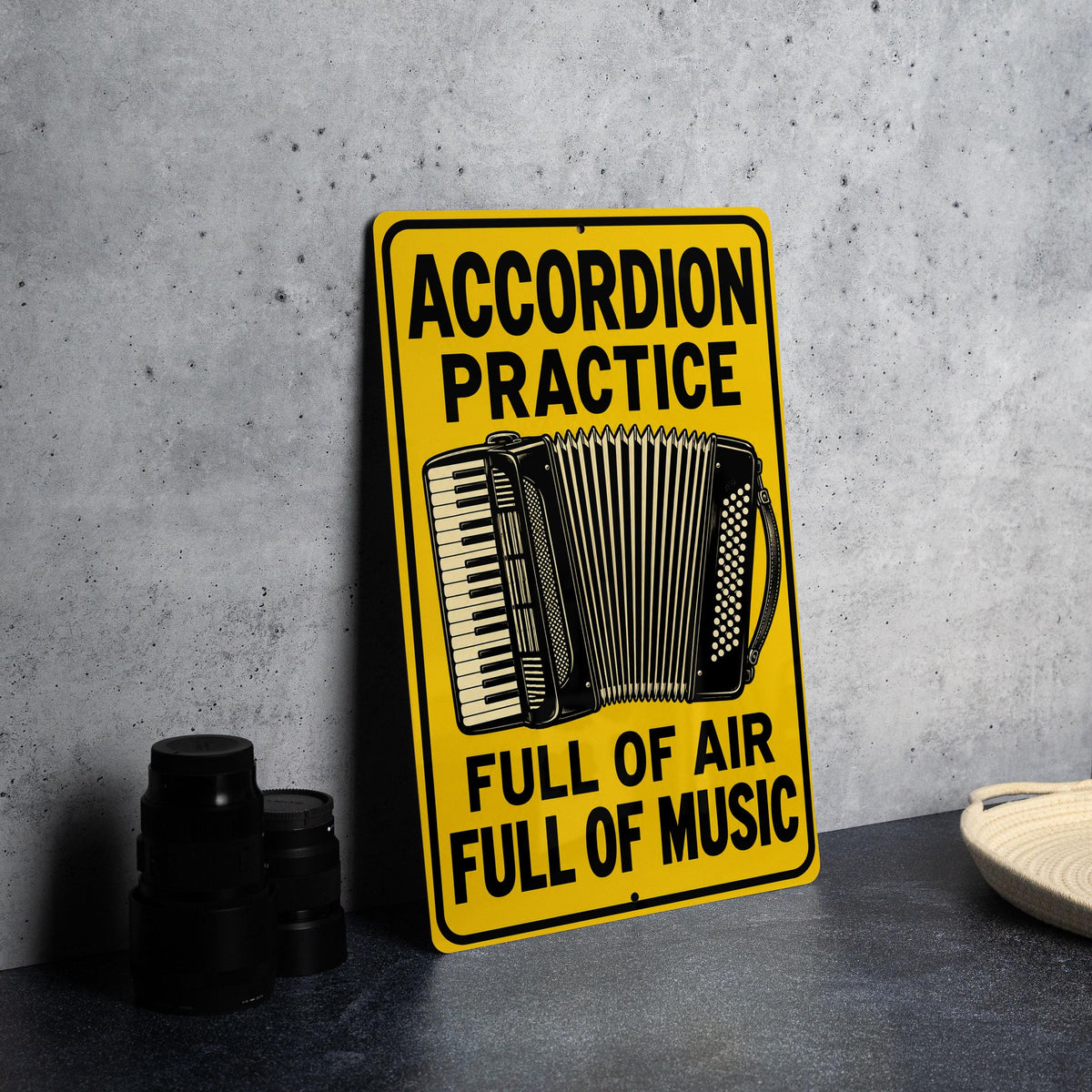 Accordion Metal Sign, Funny Practice Room Decor, Piano Accordion Player Gift — photo 4