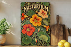 Flowering Nasturtium Metal Sign, Art Nouveau Botanical Wall Decor for Garden Lovers — photo 3