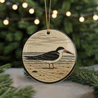Black Skimmer Ceramic Ornament, Sandbar Bird Scene, Birdwatcher Gift — photo 7