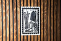 Entryway Closet Metal Sign, Vintage Canes and Shopping Bags, Black and White 8x12 Door Decor — photo 1
