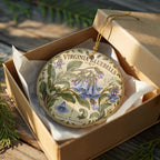 Virginia Bluebells Ceramic Ornament, Vintage Botanical Wildflower Decor — photo 8