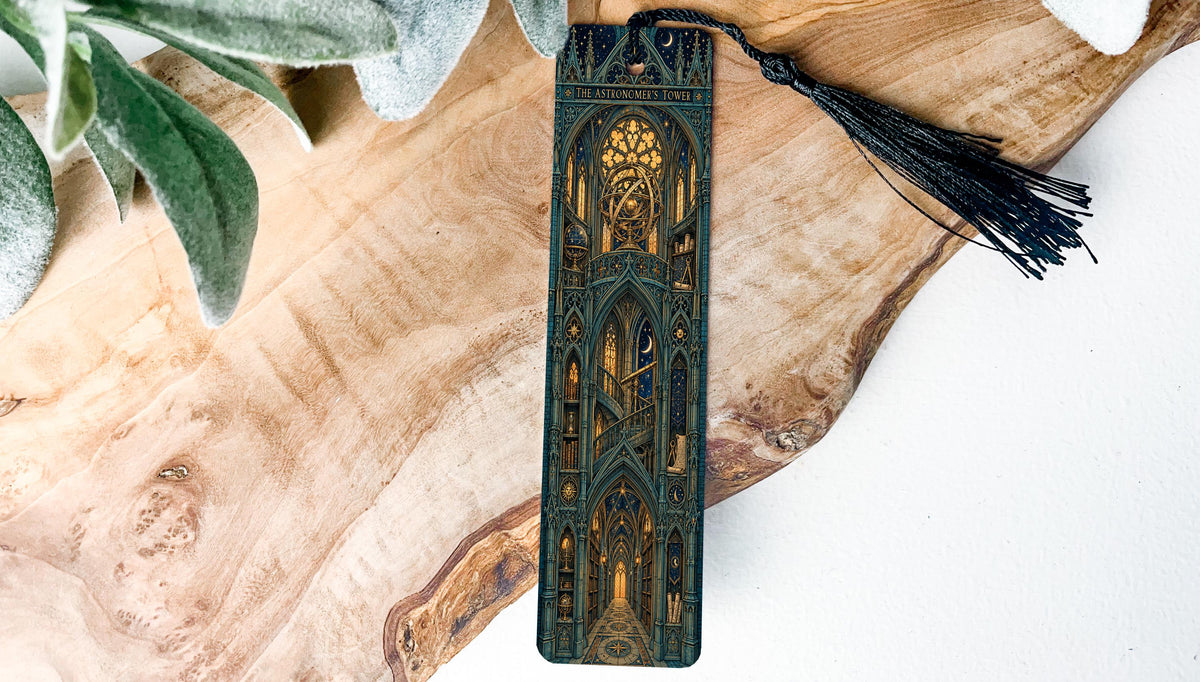 Gothic Astronomer’s Tower Metal Bookmark with Observatory and Armillary Sphere — photo 2