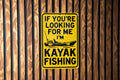 Kayak Fishing Metal Sign – Funny Angler Wall Decor for Cabin, Garage or Lake House — photo 1