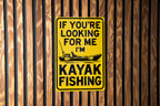 Kayak Fishing Metal Sign – Funny Angler Wall Decor for Cabin, Garage or Lake House — photo 1