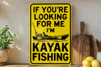 Kayak Fishing Metal Sign – Funny Angler Wall Decor for Cabin, Garage or Lake House — photo 3