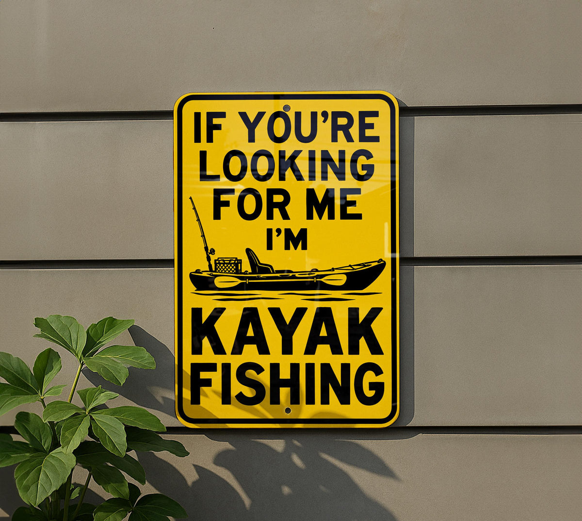 Kayak Fishing Metal Sign – Funny Angler Wall Decor for Cabin, Garage or Lake House — photo 5