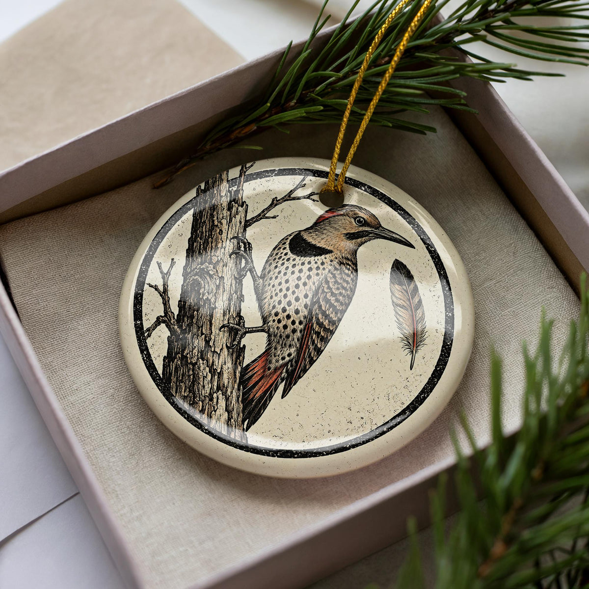 Northern Flicker Ceramic Ornament, Woodpecker Bird Gift for Birdwatchers — photo 3