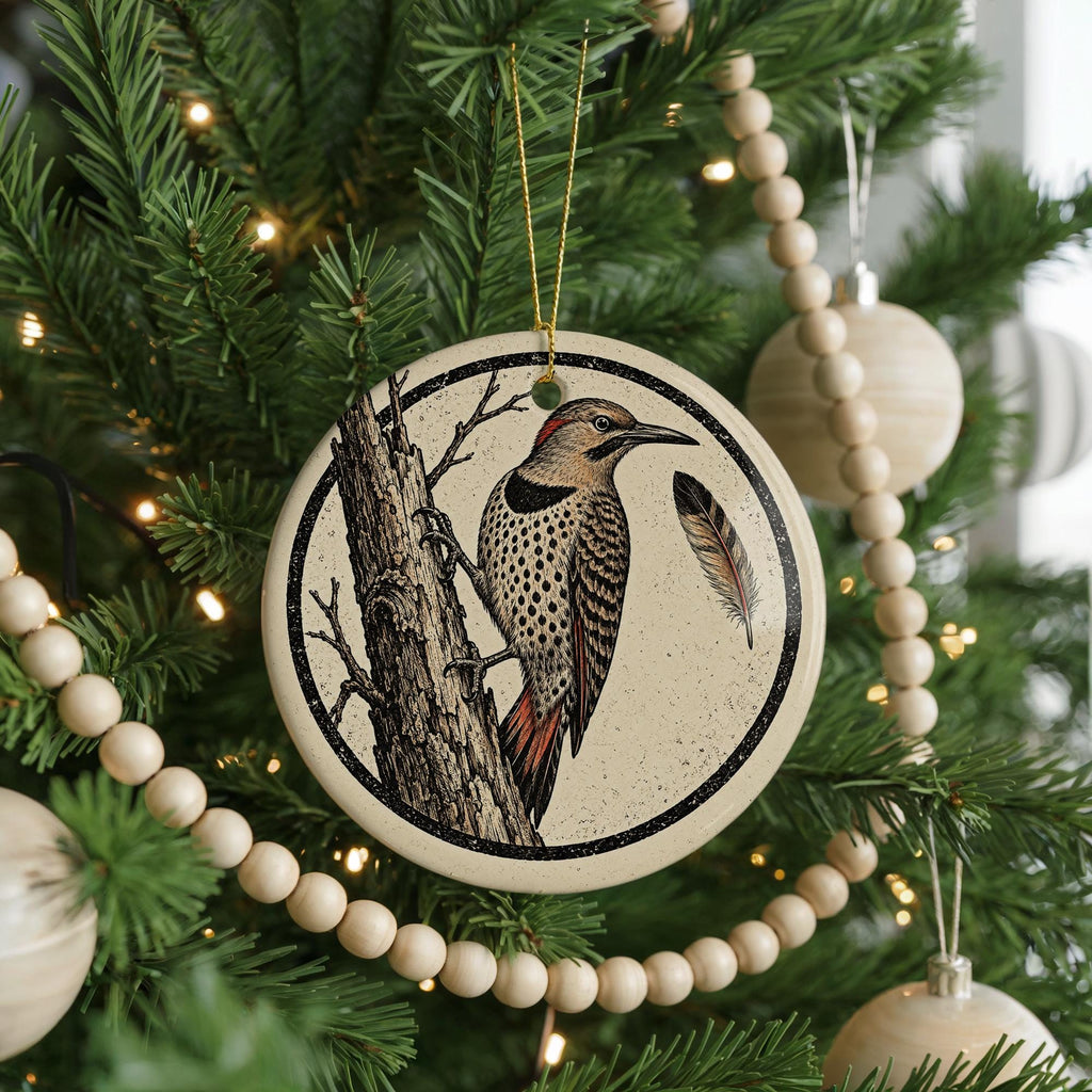 Northern Flicker Ceramic Ornament, Woodpecker Bird Gift for Birdwatchers — photo 6