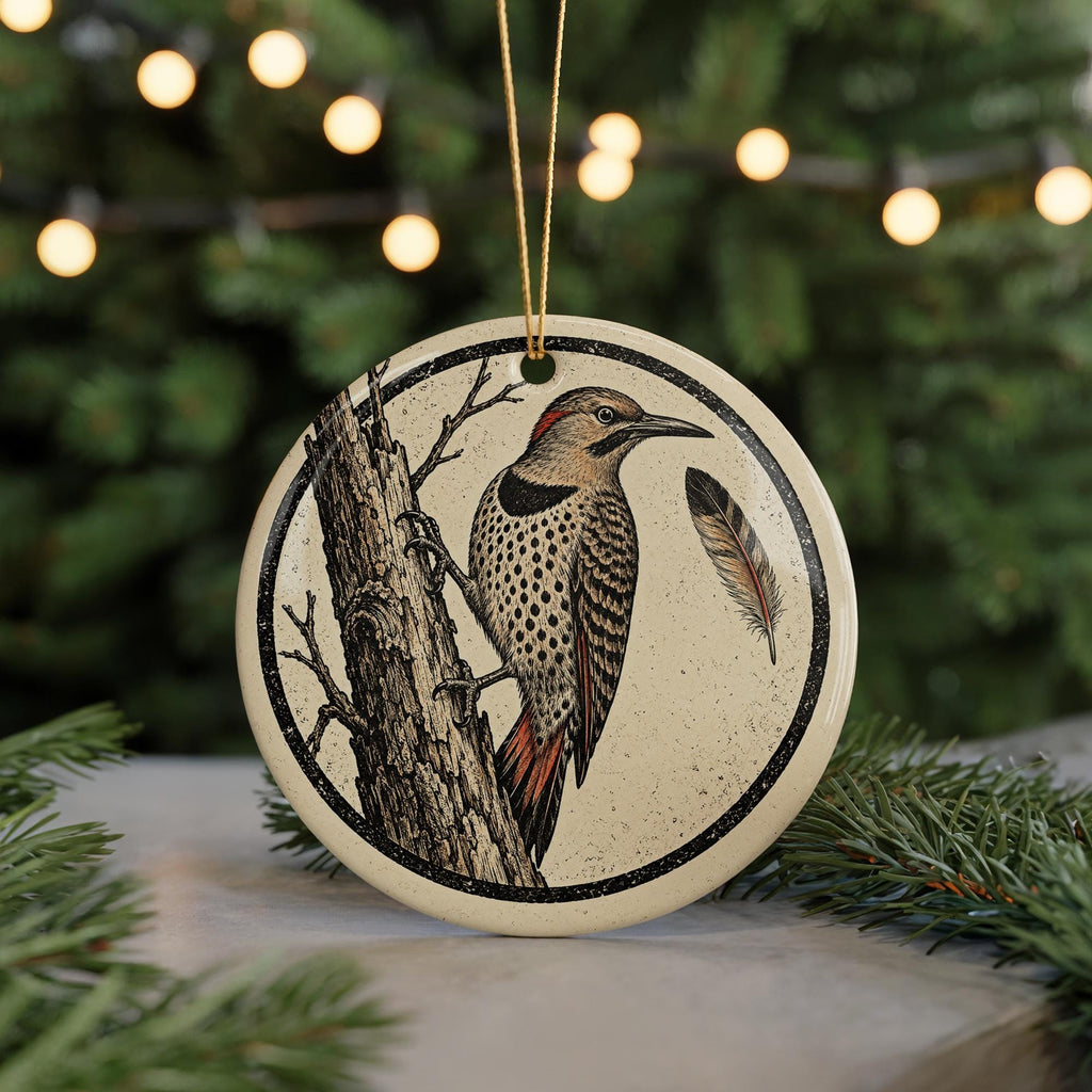 Northern Flicker Ceramic Ornament, Woodpecker Bird Gift for Birdwatchers — photo 7